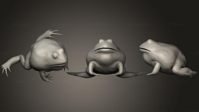 Статуэтки животных (Игра в Пикси-Лягушку Готова, STKJ_2403) 3D модель для ЧПУ станка