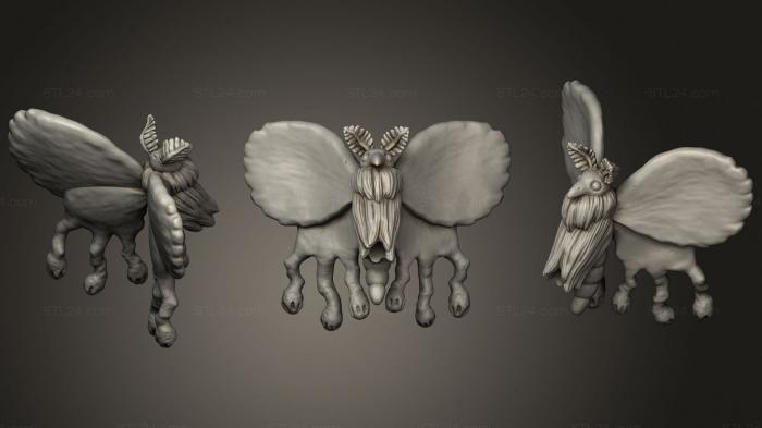 Animal figurines (Plague Moth, STKJ_2405) 3D models for cnc