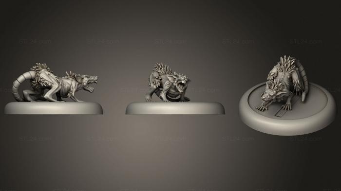 Статуэтки животных (Чумные крысы 2, STKJ_2407) 3D модель для ЧПУ станка