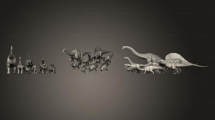 Статуэтки животных (Доисторические существа 567, STKJ_2409) 3D модель для ЧПУ станка