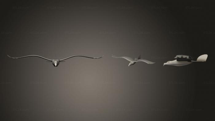 Статуэтки животных (орел, STKJ_2428) 3D модель для ЧПУ станка
