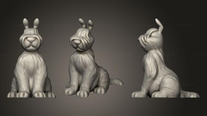 Animal figurines (Sam sheepdog, STKJ_2437) 3D models for cnc