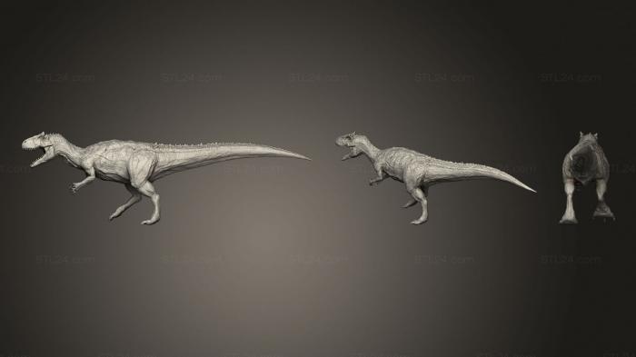 Animal figurines (Sculptures Allosaurus, STKJ_2444) 3D models for cnc