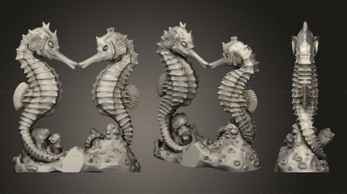 Статуэтки животных (Животное - Морской Конек, STKJ_2449) 3D модель для ЧПУ станка