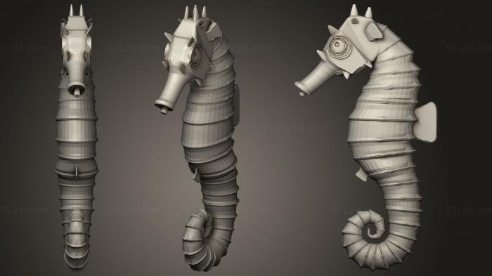 Статуэтки животных (Штуковина в виде Морского Конька, STKJ_2450) 3D модель для ЧПУ станка