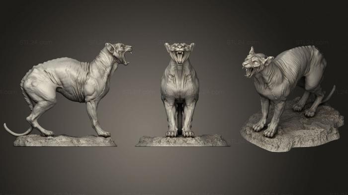 Animal figurines (Sphinx Cat, STKJ_2482) 3D models for cnc
