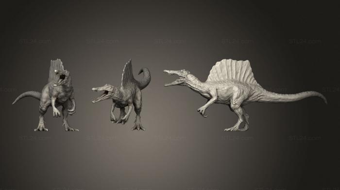 Animal figurines (Spinosaurus (1), STKJ_2487) 3D models for cnc