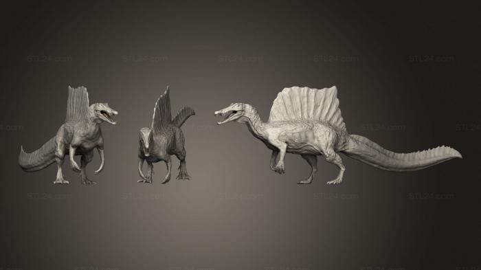 Статуэтки животных (Спинозавр 2020, STKJ_2488) 3D модель для ЧПУ станка