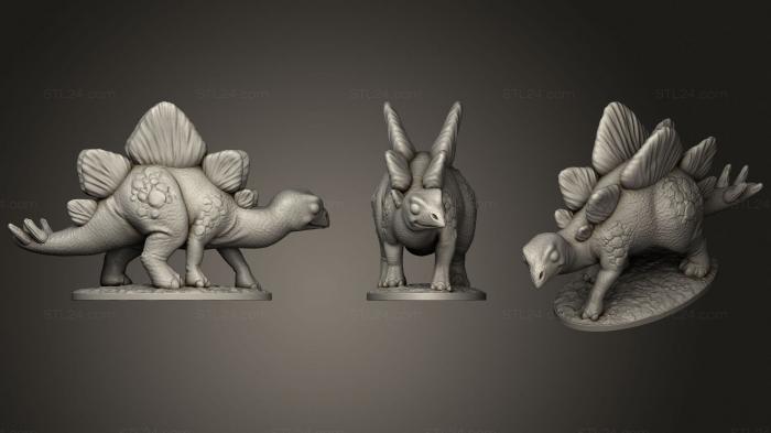 Статуэтки животных (Стегазавр, STKJ_2500) 3D модель для ЧПУ станка
