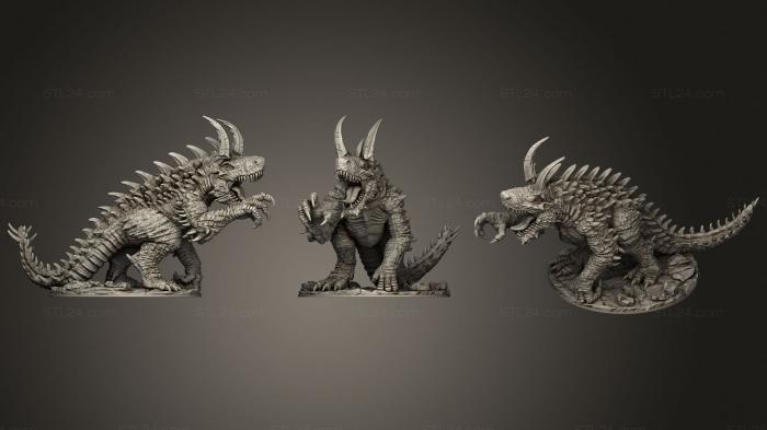 Animal figurines (Tarrasque V1 & V2, STKJ_2524) 3D models for cnc