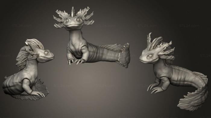 Animal figurines (Tlemiahuatl Baby 2, STKJ_2539) 3D models for cnc