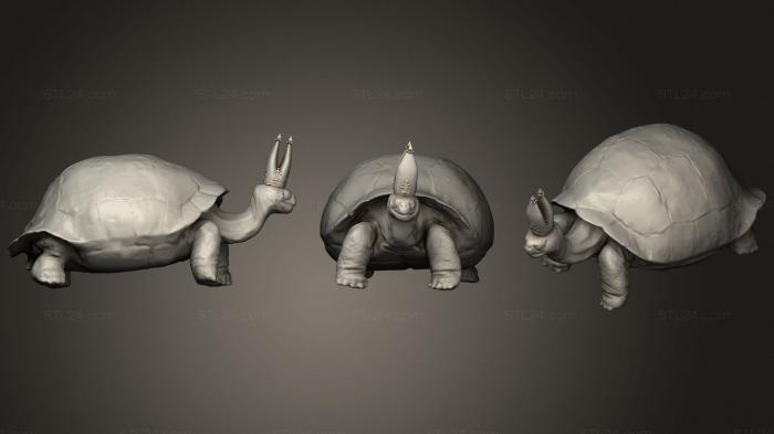 Статуэтки животных (Черепаший Папа Элден Ринг, STKJ_2553) 3D модель для ЧПУ станка