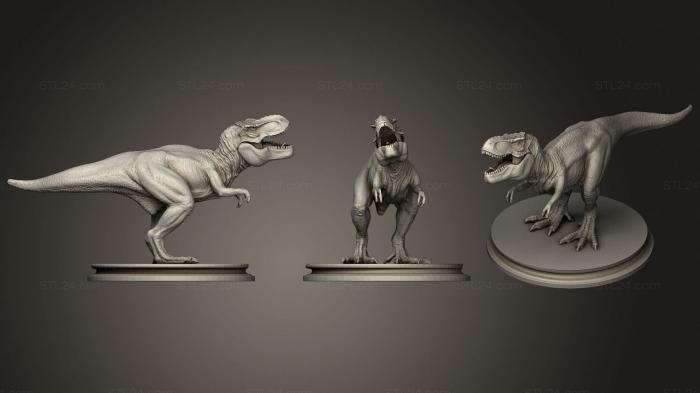 Статуэтки животных (Тиранозавр Рекс, STKJ_2555) 3D модель для ЧПУ станка