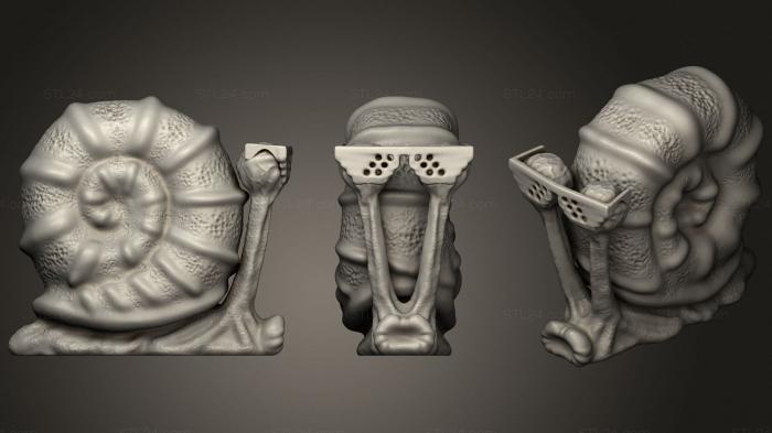 Статуэтки животных (U Mesh Гэри спонджебоб, STKJ_2556) 3D модель для ЧПУ станка