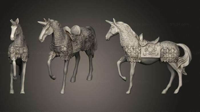 Animal figurines (Unicorn 2, STKJ_2559) 3D models for cnc