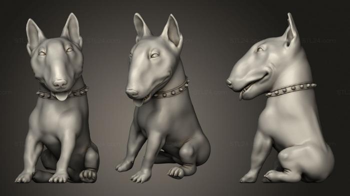 Animal figurines (With collar Binary, STKJ_2575) 3D models for cnc