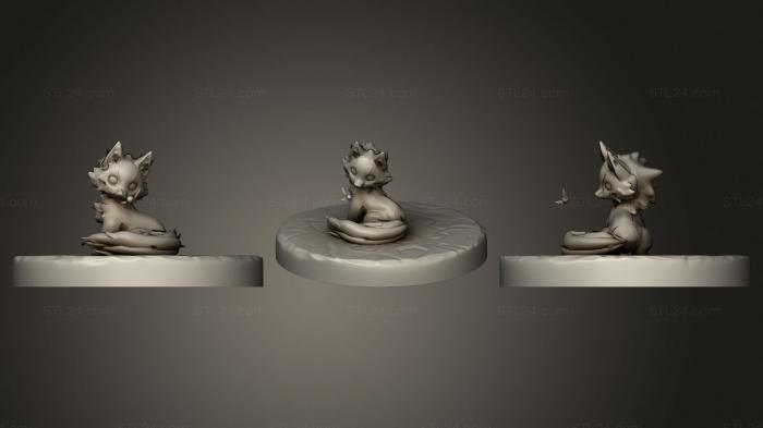Статуэтки животных (Волчье звено молодое, STKJ_2577) 3D модель для ЧПУ станка