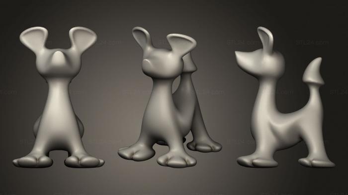 Статуэтки животных (Золотой Пес Майк!, STKJ_2586) 3D модель для ЧПУ станка