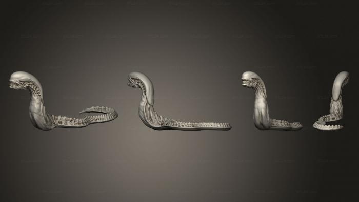 Статуэтки животных (ИНОПЛАНЕТНЫЕ ВЗРЫВЫ В ЖИВОТЕ v 3, STKJ_2593) 3D модель для ЧПУ станка