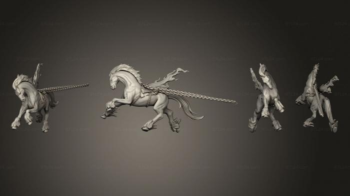 Статуэтки животных (Аполлон на солнечной колеснице 03, STKJ_2615) 3D модель для ЧПУ станка