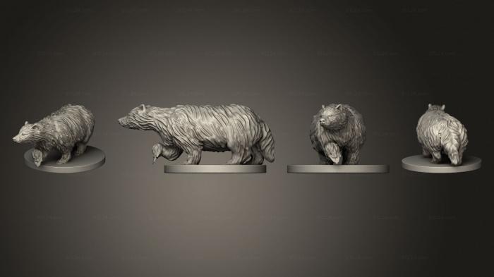 Animal figurines (Badger Finished, STKJ_2623) 3D models for cnc