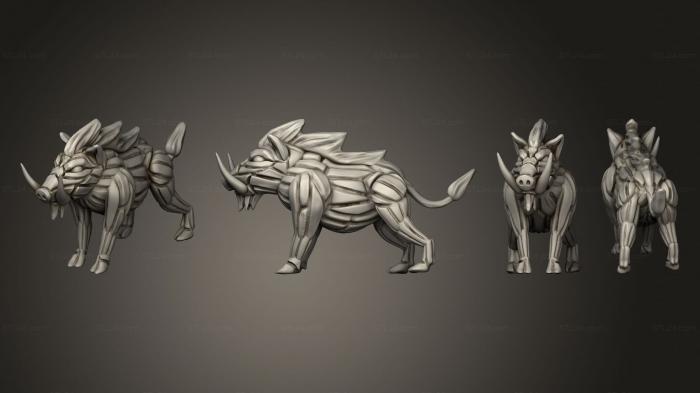 Animal figurines (Barken Boar 3 V 1, STKJ_2630) 3D models for cnc