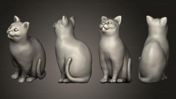Статуэтки животных (Скотный двор 8 Кошек, STKJ_2632) 3D модель для ЧПУ станка