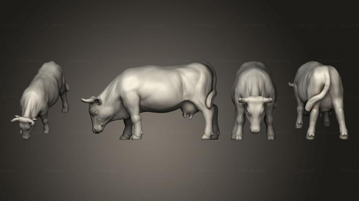 Статуэтки животных (Скотный двор 8 Корова 1, STKJ_2633) 3D модель для ЧПУ станка