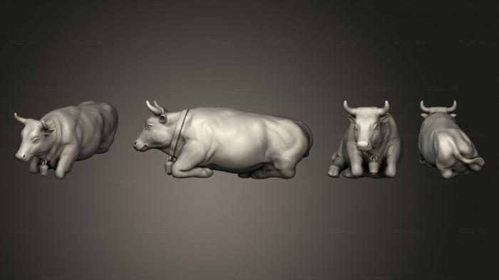 Animal figurines (Barnyard 8 Cow 2, STKJ_2634) 3D models for cnc