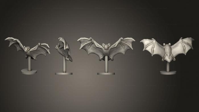 Animal figurines (bat on stand, STKJ_2638) 3D models for cnc