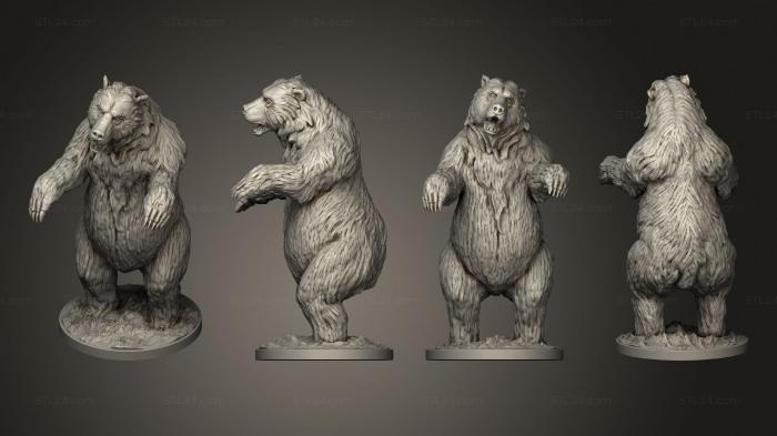 Статуэтки животных (Медведь Кончил, STKJ_2640) 3D модель для ЧПУ станка