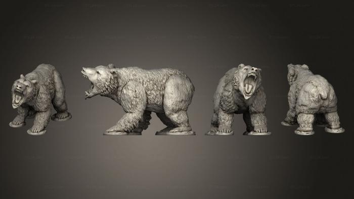 Статуэтки животных (Медведь, STKJ_2643) 3D модель для ЧПУ станка