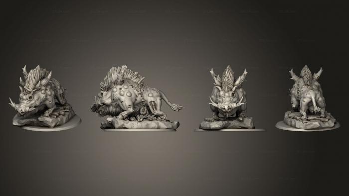 Animal figurines (blightboar bam pat 0821 base, STKJ_2649) 3D models for cnc