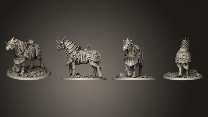 Animal figurines (Blood Cavalier Point, STKJ_2652) 3D models for cnc