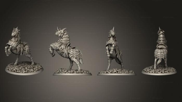 Animal figurines (Blood Cavalier Rear, STKJ_2653) 3D models for cnc