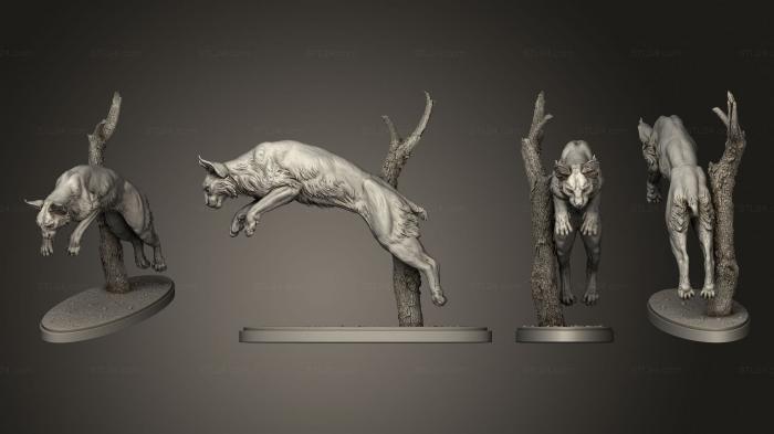 Animal figurines (Bobcat leep, STKJ_2663) 3D models for cnc