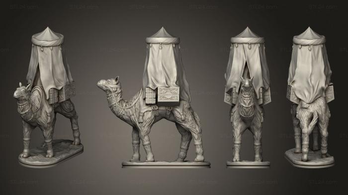 Animal figurines (Camel Ornamental Tent Based, STKJ_2682) 3D models for cnc