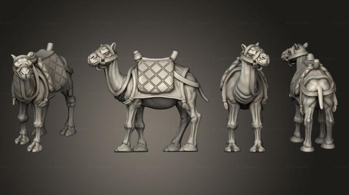 Статуэтки животных (Верблюд 01, STKJ_2687) 3D модель для ЧПУ станка
