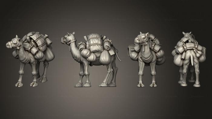 Статуэтки животных (Верблюд 02, STKJ_2688) 3D модель для ЧПУ станка