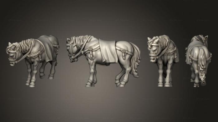 Animal figurines (CELTIC CHIEF A HORSE, STKJ_2698) 3D models for cnc