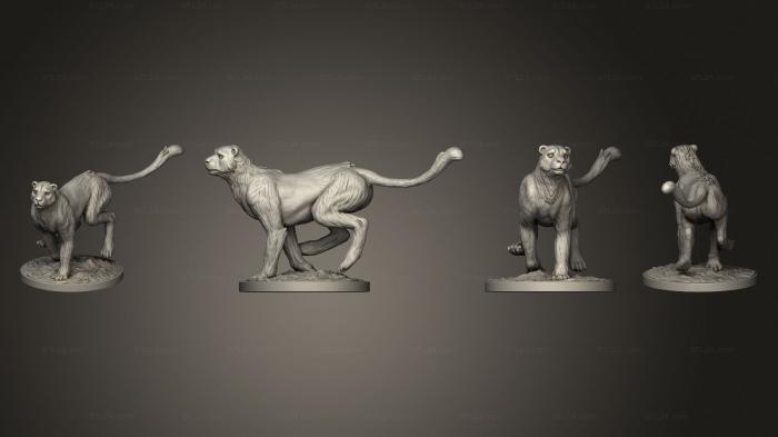 Animal figurines (Cheetah Finished, STKJ_2702) 3D models for cnc