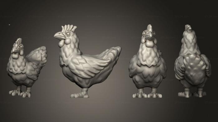 Animal figurines (CHICKEN 01 003, STKJ_2708) 3D models for cnc