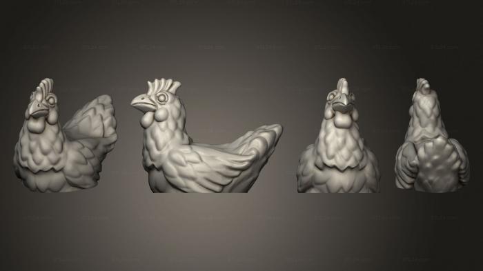 Animal figurines (CHICKEN 01 004, STKJ_2709) 3D models for cnc