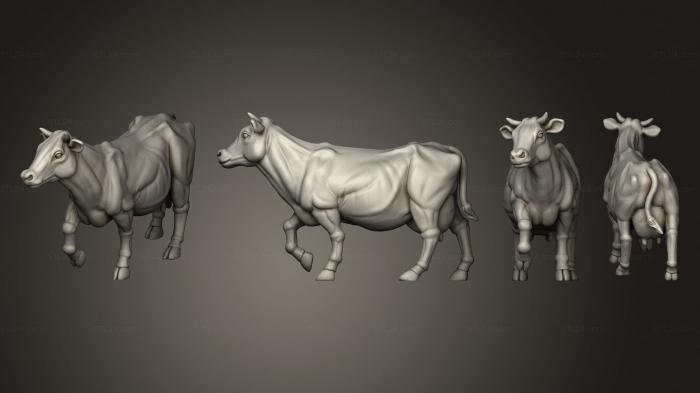 Статуэтки животных (КОРОВА 01 003, STKJ_2716) 3D модель для ЧПУ станка