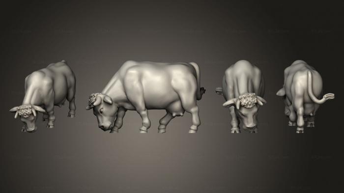 Статуэтки животных (КОРОВА 03, STKJ_2719) 3D модель для ЧПУ станка