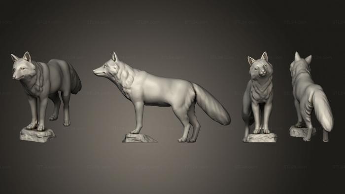 Статуэтки животных (Твари Рыжие Лисы v 3, STKJ_2726) 3D модель для ЧПУ станка