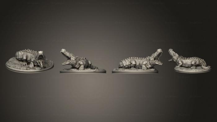 Animal figurines (Croc Based Body, STKJ_2728) 3D models for cnc