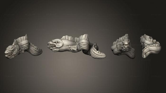 Animal figurines (Croc Floating 002, STKJ_2729) 3D models for cnc
