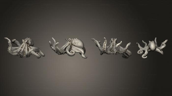 Animal figurines (Croc Floating 005, STKJ_2730) 3D models for cnc