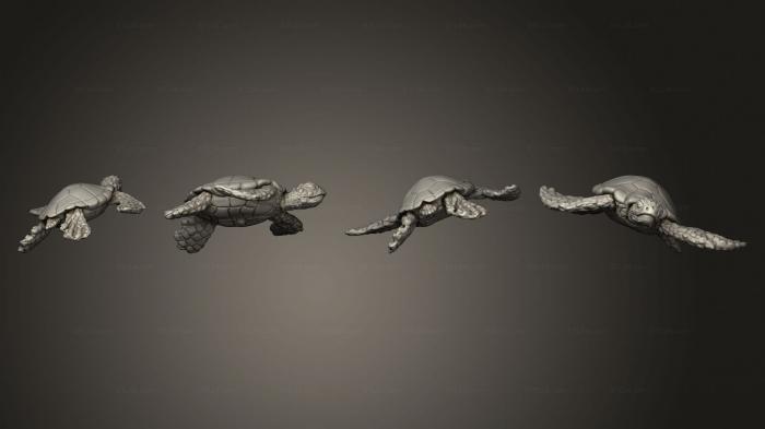 Animal figurines (Croc Floating 011, STKJ_2736) 3D models for cnc